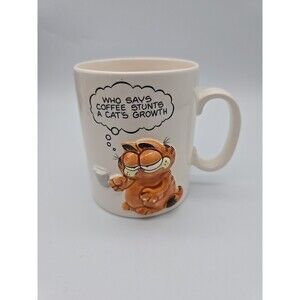 Enesco Garfield Cat Ceramic Figure Coffee Cup Mug Stunts Cats Growth 3D
